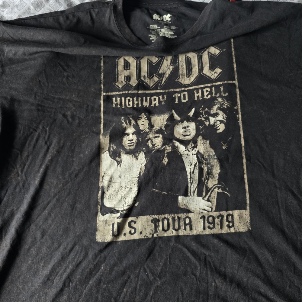 AC/DC Distressed Black Graphic Tee
